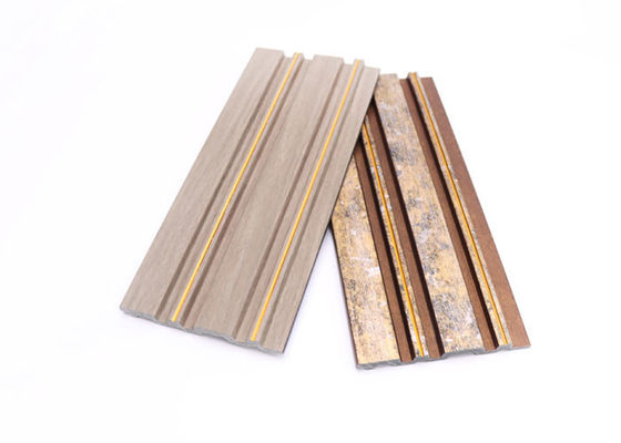 Panneau de revêtement d'intérieur de mur de picoseconde de panneaux avec la ligne argentée d'or pour le fond 120x12mm