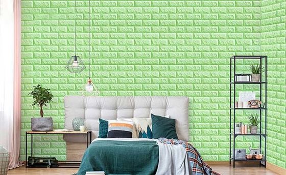 Papier peint fort de mousse de brique de vinyle de la viscosité 3D pour la décoration de mur