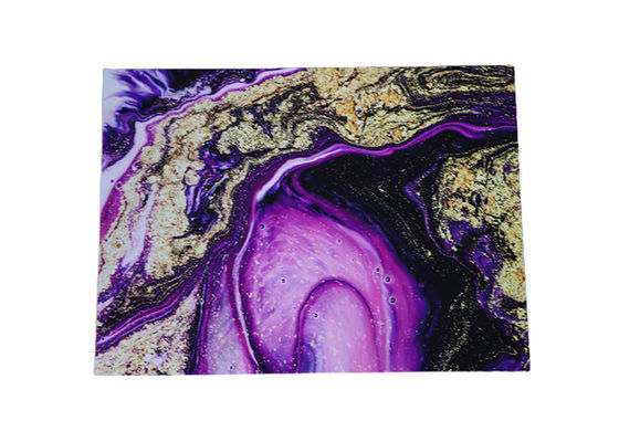 Haute décoration brillante de luxe de mur intérieur de feuille de marbre de PVC de 1220x2440mm 3mm