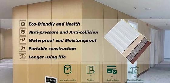 Facile installez le poids léger ignifuge décoratif intérieur de plafond de panneaux de mur de PVC