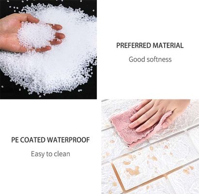 Papier peint étanche à l'humidité DIY décoratif à la maison auto-adhésif 3D de mousse