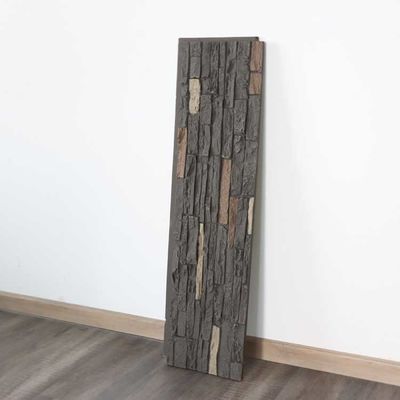 Panneau culturel Grey Simulation Polyurethane foncé de pierre d'unité centrale de décoration à la maison 5cm