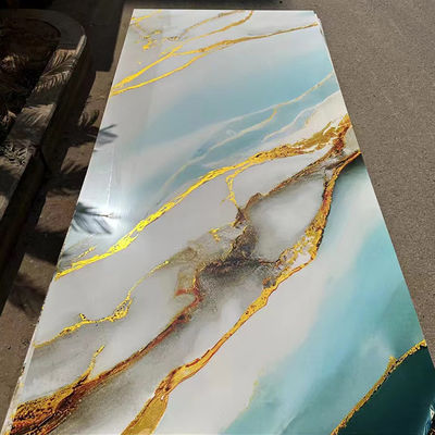 1220*2440mm 3D imprimé numériquement UV feuille de marbre UV cartes pour la décoration murale de la télévision