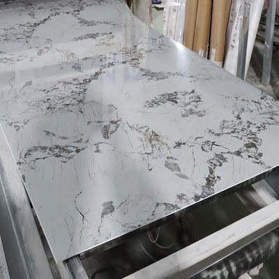 1220*2440mm 3D imprimé numériquement UV feuille de marbre UV cartes pour la décoration murale de la télévision