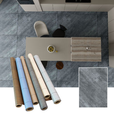 0.5mm Stickers de sol auto-adhésifs en PVC écologique, matériau de décoration