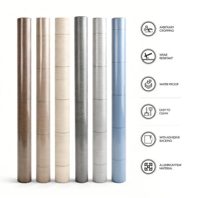 0.5mm Stickers de sol auto-adhésifs en PVC écologique, matériau de décoration