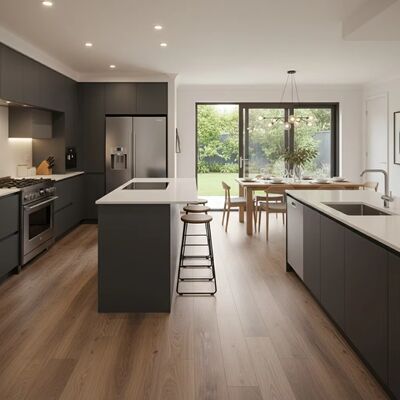 Planche flottante rigide imperméable de serrure de clic de couche d'usure du plancher 20mil de vinyle de Spc 5mm