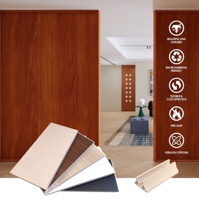 Panneau Mural PVC Cloison Intérieure Panneau Décoratif Étanche Diviseur Pour Espace de Pièce