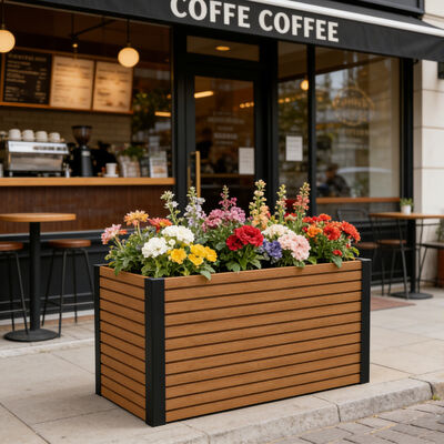 Jardinière surélevée moderne, imperméable et ignifuge, écologique pour extérieur