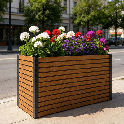 Boîte de plantation de lit de jardin en plein air avec matériau ignifuge ignifuge écologique pour la plantation dans la cour