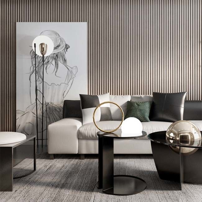 panneau de revêtement décoratif intérieur de mur de panneau de mur de la largeur WPC de 12cm - de 20cm
