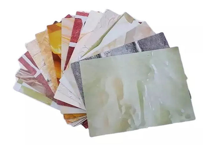 Haute feuille de marbre UV brillante de PVC de feuille imperméable de marbre pour les murs intérieurs
