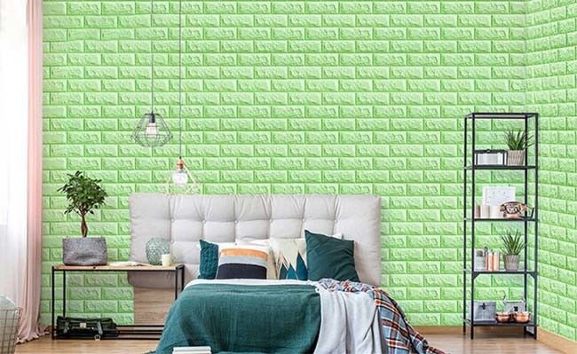 Papier peint fort de mousse de brique de vinyle de la viscosité 3D pour la décoration de mur