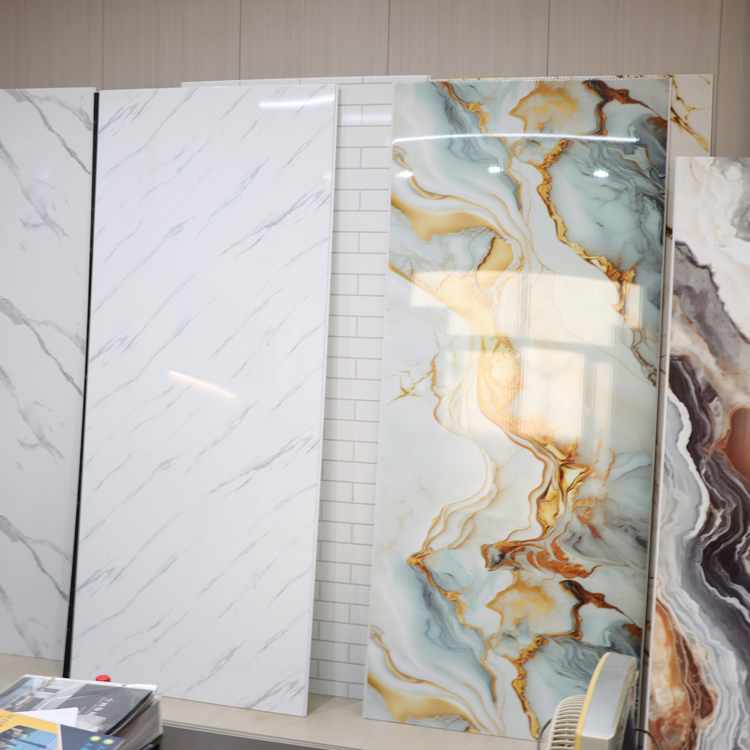 Panneaux muraux de salle de bain en PVC à surface texturée, antidérapants et résistants aux rayures