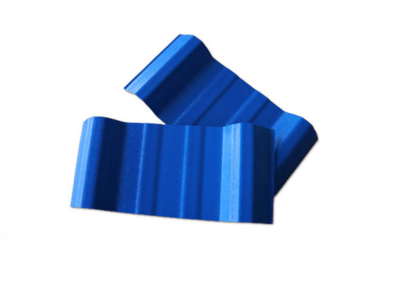 Faciles ignifuges installent les tuiles en plastique ondulées de tuiles de toit pour la tuile de feuille de toit de résine de PVC de lumière de toit