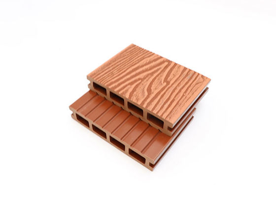 Plancher composé gravant en refief en bois de plate-forme de Decking de la texture WPC du plancher 3D imperméable