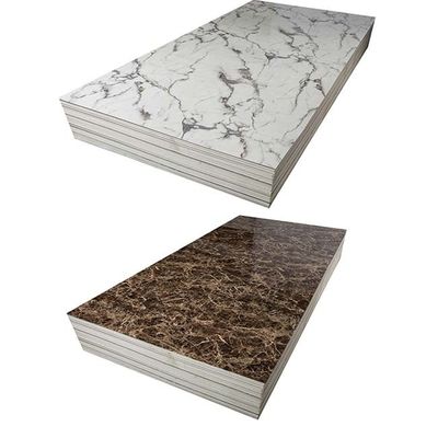 feuille de mur alternative imperméable de panneau de feuille de marbre d'imitation de PVC 1220x2440
