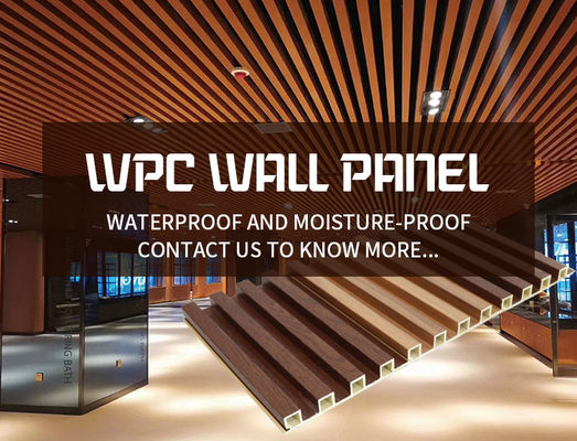 Composé en plastique de Wpc de décoration de mur intérieur de mur en bois décoratif d'intérieur de panneau