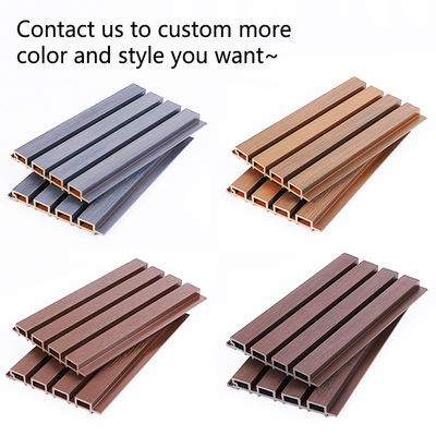 Le panneau de mur en bois composé extérieur de PVC de panneaux de mur extérieur de WPC Co a expulsé
