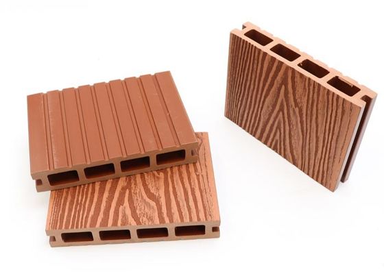 3D a gravé le Decking en refief extérieur de verrouillage composé de plancher des tuiles WPC