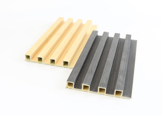 Le bois d'intérieur de décoration a tuyauté le panneau de mur composé de WPC 160mm x 24mm imperméables