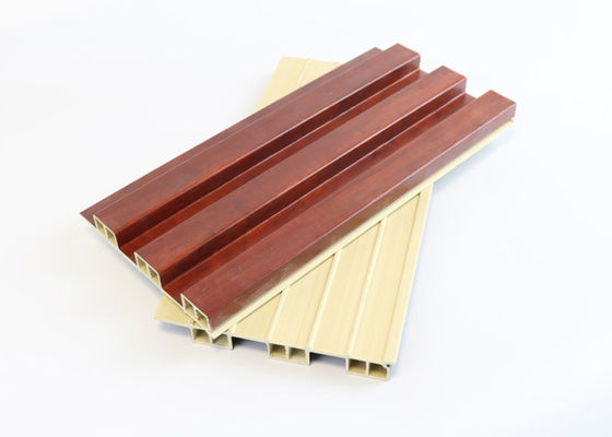 Le bois d'intérieur de décoration a tuyauté le panneau de mur composé de WPC 160mm x 24mm imperméables