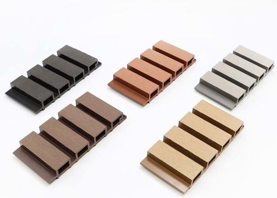 Panneau de mur 3D extérieur voie de garage en bois de mur du grain WPC de 140mm - de 160mm