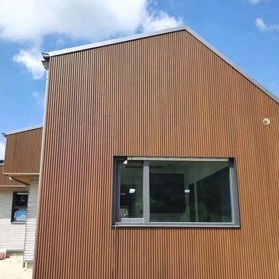 Le panneau de mur extérieur composé en plastique en bois Co a expulsé panneau de revêtement cannelé de WPC
