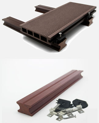 Imperméabilisez non le plancher machiné par Decking extérieur en bois de chêne du glissement WPC
