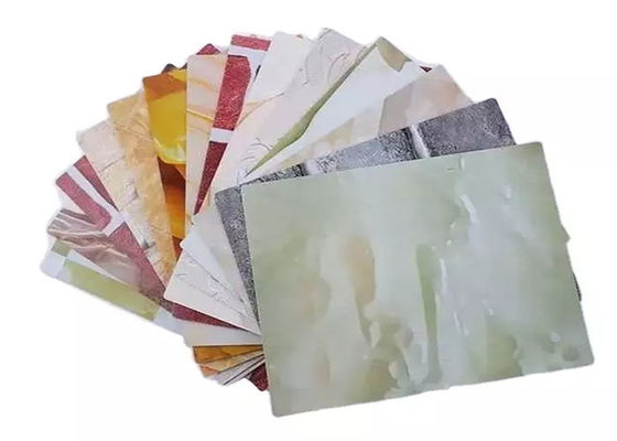 Haute feuille de marbre UV brillante de PVC de feuille imperméable de marbre pour les murs intérieurs
