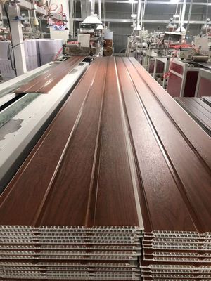 En stratifié décoratif PVC en bois panneau de plafond l'intérieur en plastique de panneau de mur de 25cm