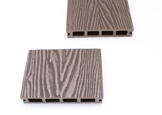 le Decking de l'extrusion WPC de 140x25mm Co a réutilisé le plancher composé en plastique en bois