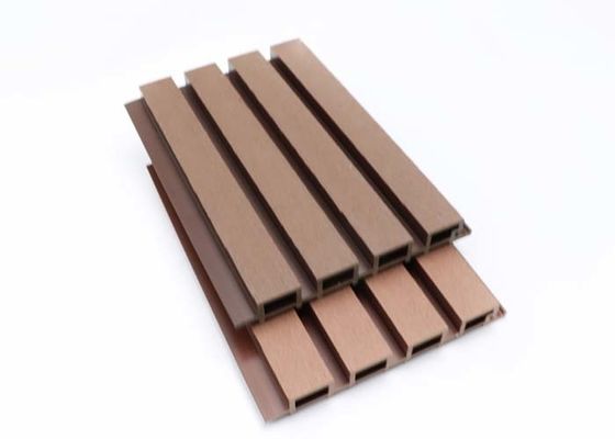 Haute extrusion imperméable extérieure de luxe brillante du panneau de mur de panneau de mur de l'extérieur WPC Co