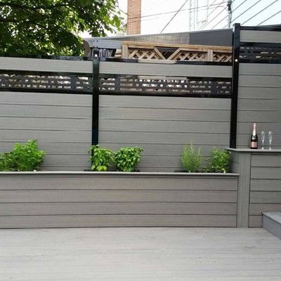 Haute extrusion imperméable extérieure de luxe brillante du panneau de mur de panneau de mur de l'extérieur WPC Co