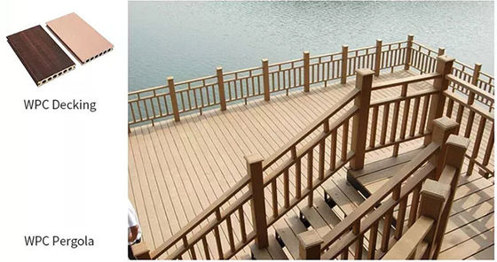 Panneau imperméable du mur WPC de PVC de jardin pour l'anti décoration extérieure de glissement écologique
