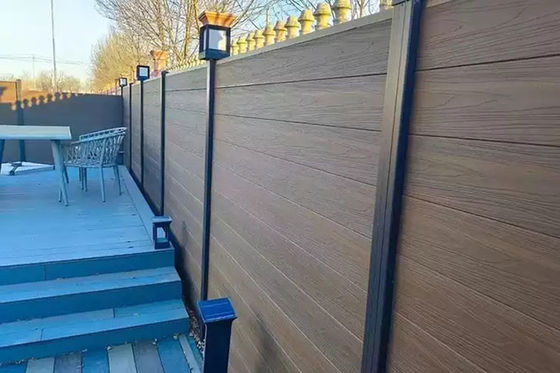 Panneau imperméable du mur WPC de PVC de jardin pour l'anti décoration extérieure de glissement écologique
