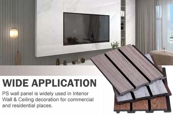Le panneau de mur imperméable de polystyrène de décoration à la maison a adapté le revêtement aux besoins du client de mur de picoseconde