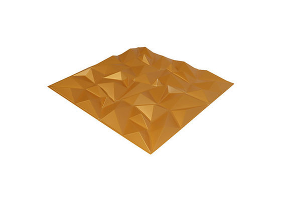 Or brillant décoratif intérieur imperméable Diamond Design des panneaux de mur 3D de PVC 1mm