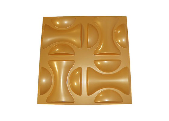 maison décorative Diamond Gold Wall Panel de PVC de panneaux de mur 3D de 500x500mm