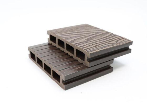 Revêtement extérieur de mur du panneau de mur de WPC de Decking d'extrusion composée en plastique en bois du PE Co WPC