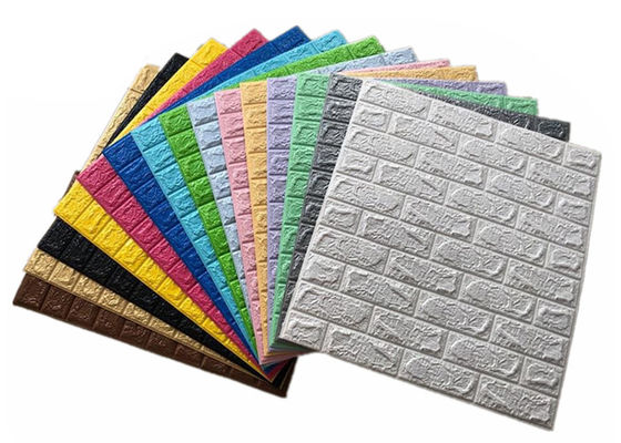 Papier peint 3D auto-adhésif de PE de papier peint intérieur imperméable de mousse