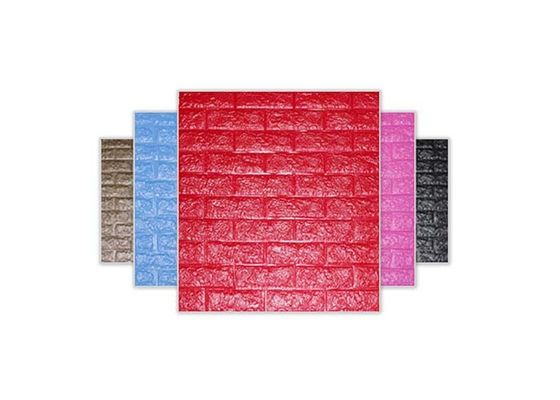 autocollant auto-adhésif de mur de mousse de PE du papier peint 3D de mousse de PE de brique de 77x70cm
