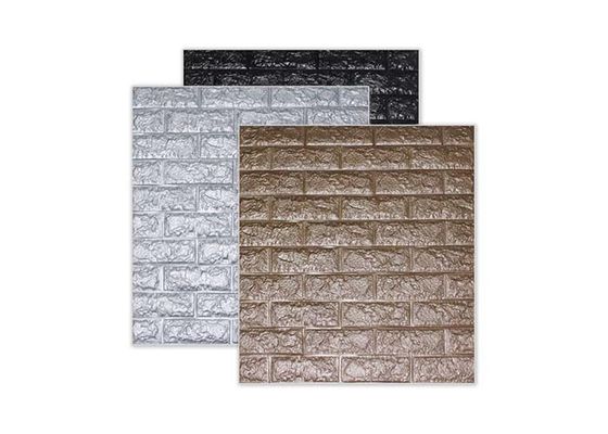 Papier peint auto-adhésif de mousse de PE pour l'autocollant de mur de peau et de bâton de salon