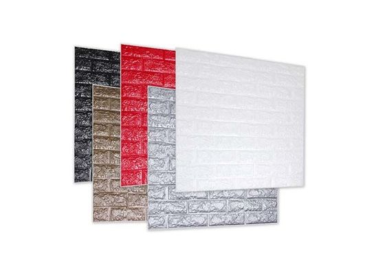 Les autocollants à la maison de mur de mousse de PE imperméabilisent le papier peint de la brique 3D pour la décoration