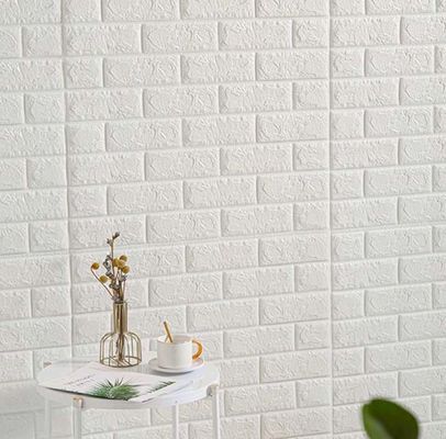 Papier peint étanche à l'humidité DIY décoratif à la maison auto-adhésif 3D de mousse