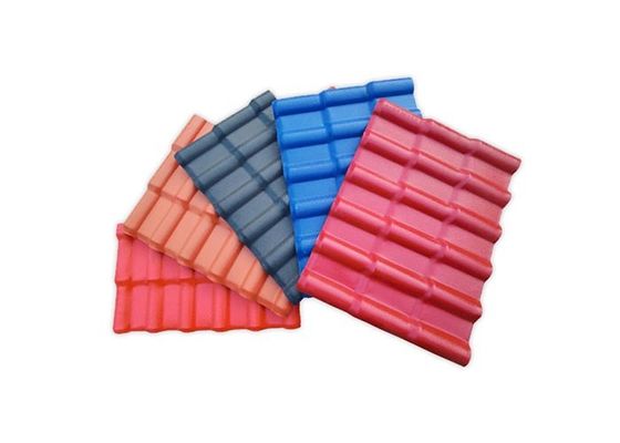 Décoration extérieure ignifuge de tuile composée en plastique de PVC Red Roof