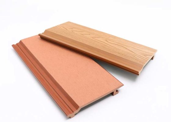 Extérieur écologique de luxe de texture de Wpc de mur de revêtement en bois de panneau pour la décoration de yard