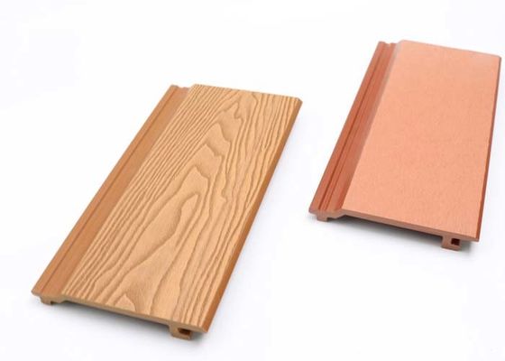 Extérieur écologique de luxe de texture de Wpc de mur de revêtement en bois de panneau pour la décoration de yard