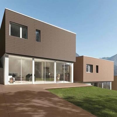 Extérieur écologique de luxe de texture de Wpc de mur de revêtement en bois de panneau pour la décoration de yard