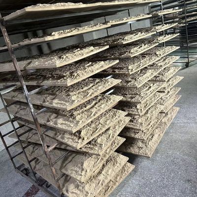 Poids léger gris-foncé de panneau de mur en pierre de champignon de Faux de polyuréthane d'unité centrale